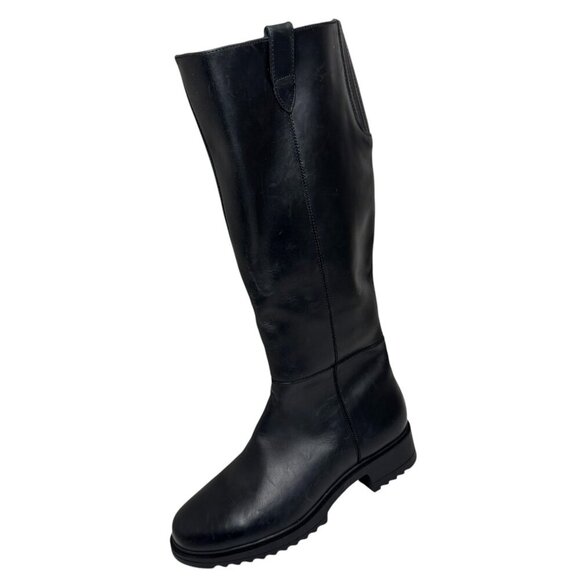 Blondo Women's Calise tall Black Leather Waterproof Boots US 7.5 NEW $199 - Picture 1 of 6